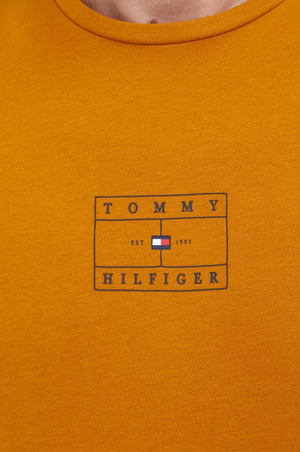 Tommy Hilfiger pánske horčicovo žlté tričko - S (KD0)