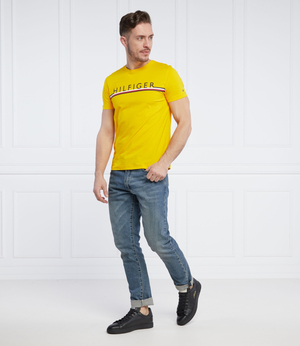 Tommy Hilfiger pánske žlté tričko - S (ZER)