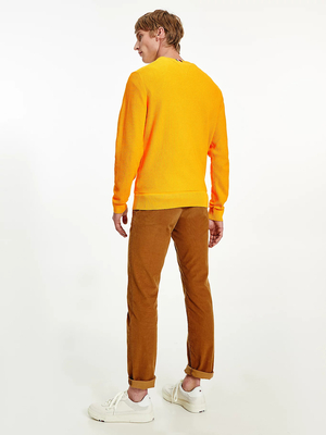Tommy Hilfiger pánsky žltý sveter - L (ZEY)