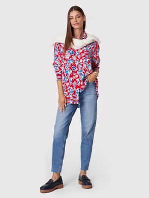 Tommy Hilfiger dámska košeľa s kvetinovým vzorom - 36/R (0KU)