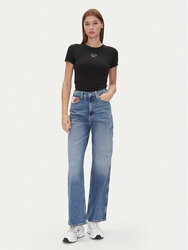 Tommy Jeans dámske čierne tričko - XS (BDS)