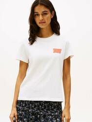 Tommy Jeans dámske biele tričko - XS (YBL)