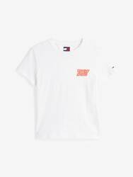 Tommy Jeans dámske biele tričko - XS (YBL)