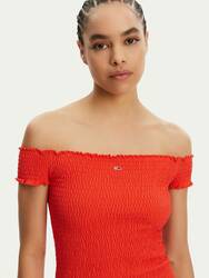 Tommy Jeans dámske oranžové šaty - XS (SN6)