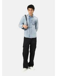 Tommy Jeans pánska džínsová košeľa - M (1AB)