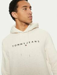 Tommy Jeans pánska krémová melírovaná mikina - L (AE3)