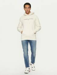 Tommy Jeans pánska krémová melírovaná mikina - L (AE3)