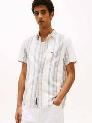 Tommy Jeans pánska pruhovaná košeľa - S (YBH)
