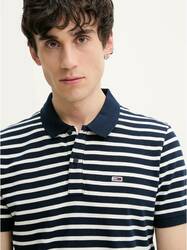 Tommy Jeans pánske pruhované polo tričko - L (0A6)