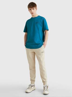 Tommy Jeans pánske modré tričko SIGNATURE - S (C22)