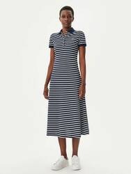 Tommy Jeans dámske pruhované polo šaty - L (0A6)