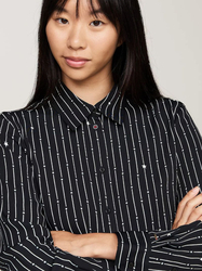 Tommy Jeans dámska čierna košeľa - M (0GL)