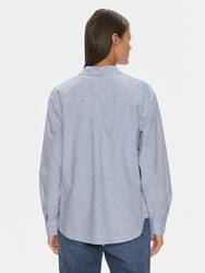 Tommy Jeans dámska pruhovaná modrá košeľa - XS (C6H)