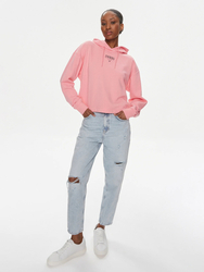 Tommy Jeans dámska ružová mikina - M (TIC)