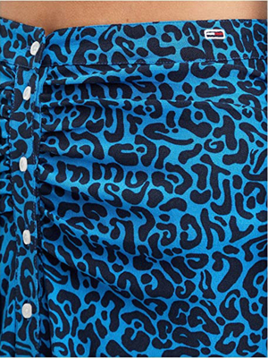 Tommy Jeans dámska modrá vzorovaná sukňa - XS (0KP)