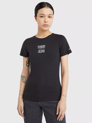 Tommy Jeans dámske čierne tričko - S (BDS)