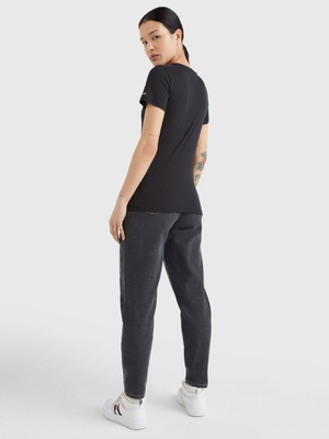 Tommy Jeans dámske čierne tričko - S (BDS)