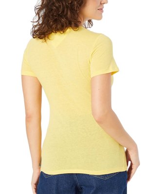 Tommy Jeans dámske žlté tričko - XS (ZGF)