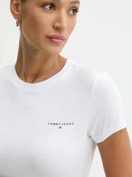 Tommy Jeans dámske biele tričko - XS (YBR)