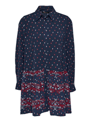 Tommy Jeans dámske modré šaty Floral - S (0GK)