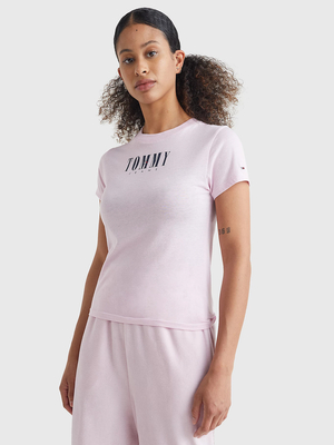 Tommy Jeans dámske ružové tričko - L (TOB)