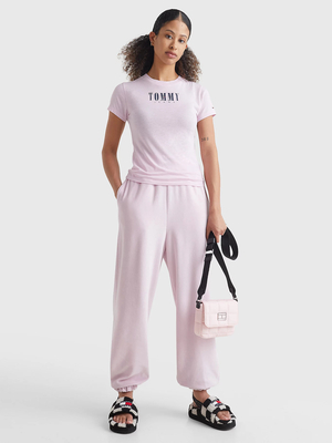 Tommy Jeans dámske ružové tričko - L (TOB)