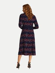Tommy Jeans dámske tmavo modré šaty Floral - S (0GJ)