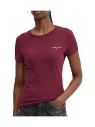 Tommy Jeans dámske vínové tričko - L (VLP)