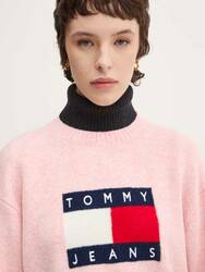 Tommy Jeans dámsky ružový sveter - S (TVS)