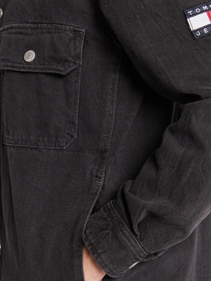 Tommy Jeans pánska čierna džínsová bunda - M (1BZ)