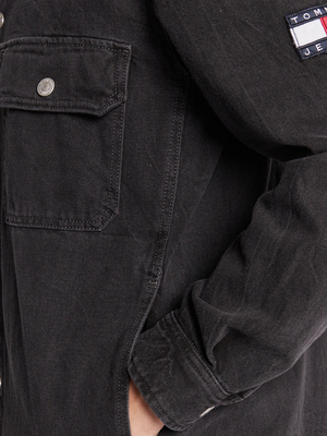 Tommy Jeans pánska čierna džínsová bunda - L (1BZ)
