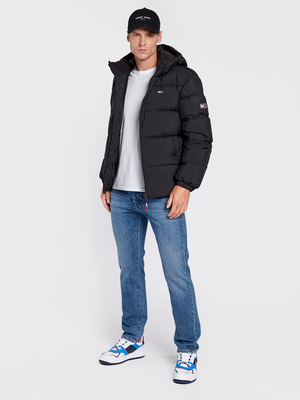 Tommy Jeans pánska čierna zimná bunda - XXL (BDS)