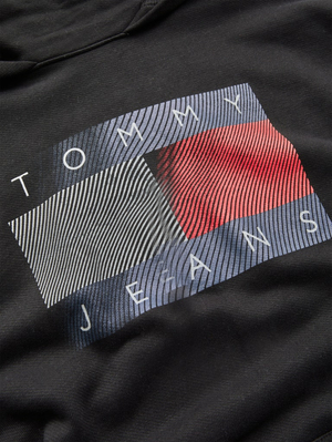Tommy Jeans pánska čierna mikina REFLECTIVE - L (BDS)