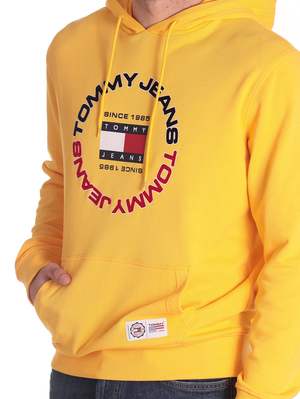 Tommy Jeans pánska žltá mikina - M (ZFM)