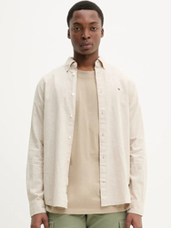 Tommy Jeans pánska béžová košeľa - L (ACT)
