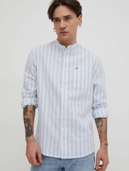 Tommy Jeans pánska pruhovaná košeľa Mao - M (C3S)