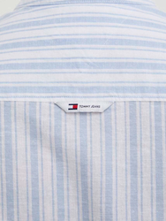 Tommy Jeans pánska pruhovaná košeľa Mao - M (C3S)