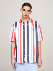 Tommy Jeans pánska pruhovaná košeľa Stripes - M (YBR)