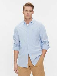 Tommy Jeans pánska modrá košeľa  - M (C3S)