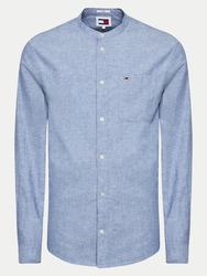 Tommy Jeans pánska svetlo modrá košeľa Mao - M (C6C)