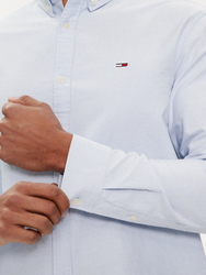 Tommy Jeans pánska svetlo modrá košeľa Oxford - S (C3S)