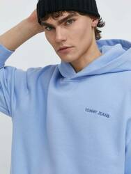 Tommy Jeans pánska svetlo modrá mikina - L (C3S)