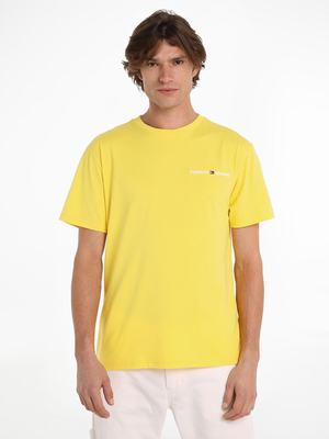 Tommy Jeans pánske žlté tričko - L (ZGQ)