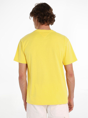 Tommy Jeans pánske žlté tričko - L (ZGQ)