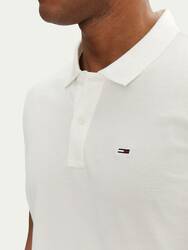 Tommy Jeans pánske biele polo tričko - L (YBL)