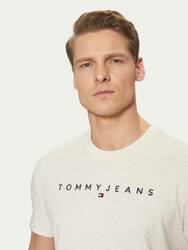 Tommy Jeans pánske krémové tričko - M (AE3)