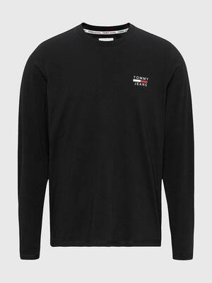 Tommy Jeans pánske čierne tričko Chest - M (BDS)