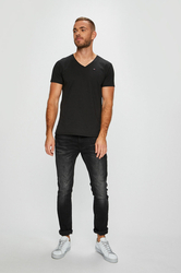 Tommy Jeans pánske čierne tričko Jersey - XS (078)