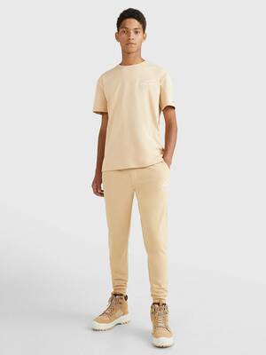 Tommy Jeans pánske béžové tričko SIGNATURE - XL (AB4)