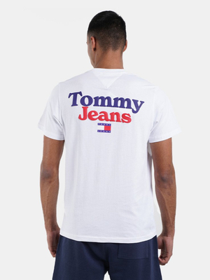 Tommy Jeans pánske biele tričko - M (YBR)